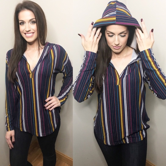 SOFTEST striped hoodie top - Picture 3 of 5